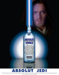 Absolut vodka was an assignment that all students had to come up with their own creative take on.
